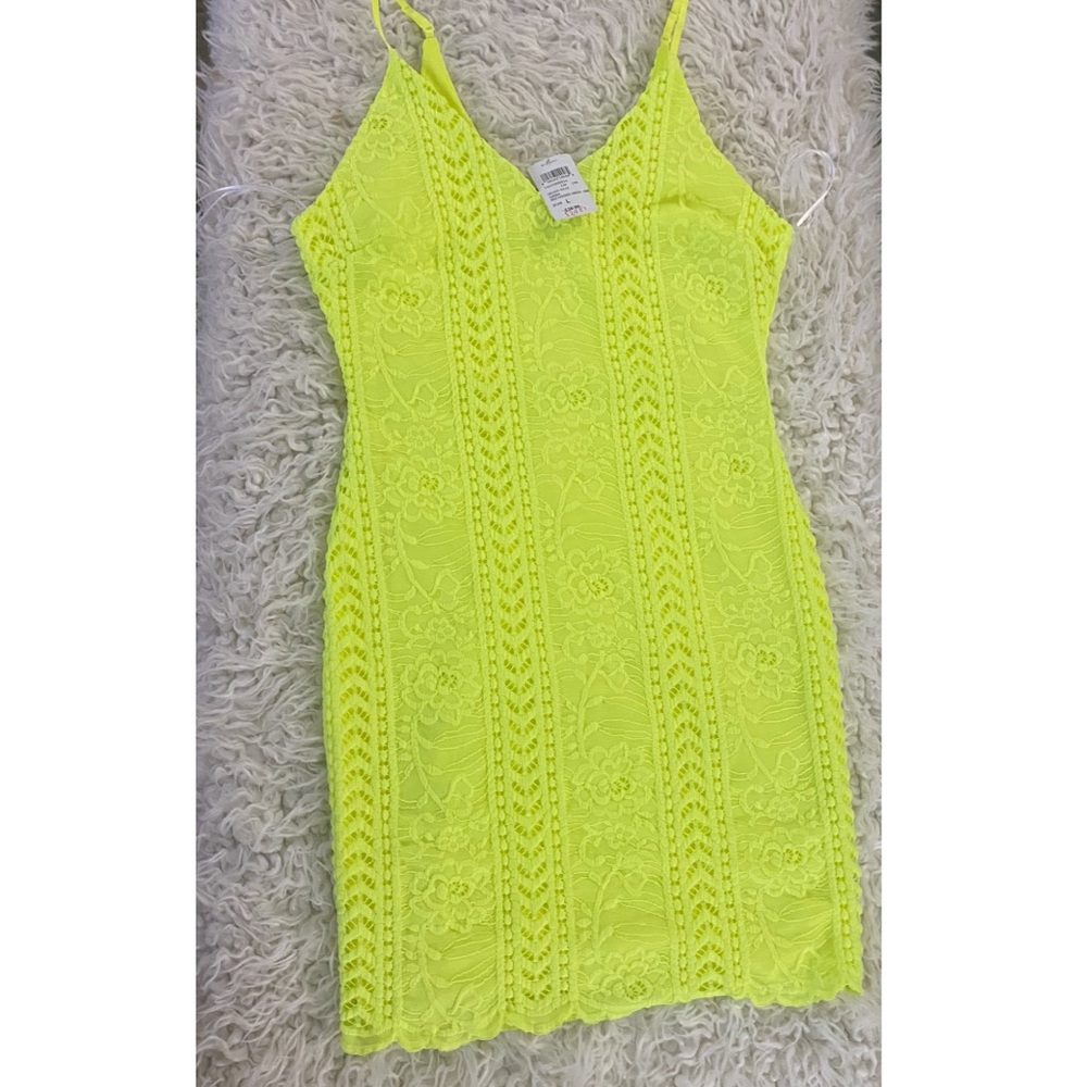 Neon green dress